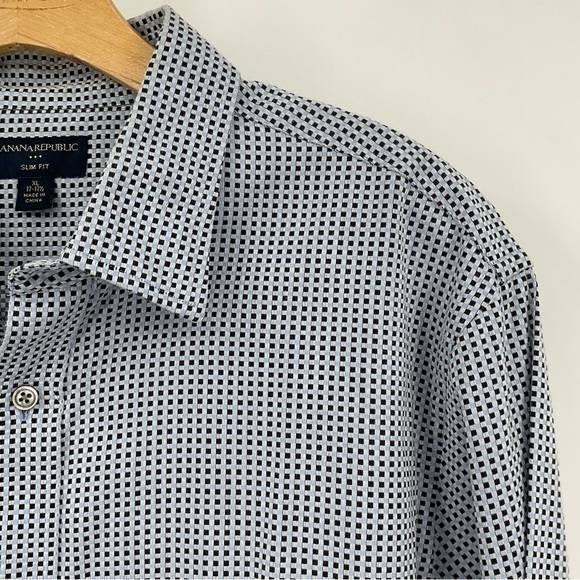Banana Republic Mens Buttondown Slim-Fit Dress‎ Shirt Size XL J1 - Picture 5 of 7